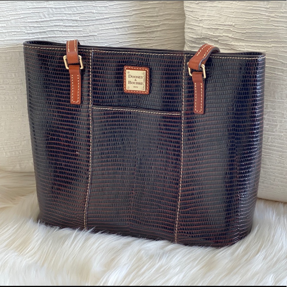 Dooney and Bourke Lizard Embossed  Leather Tote